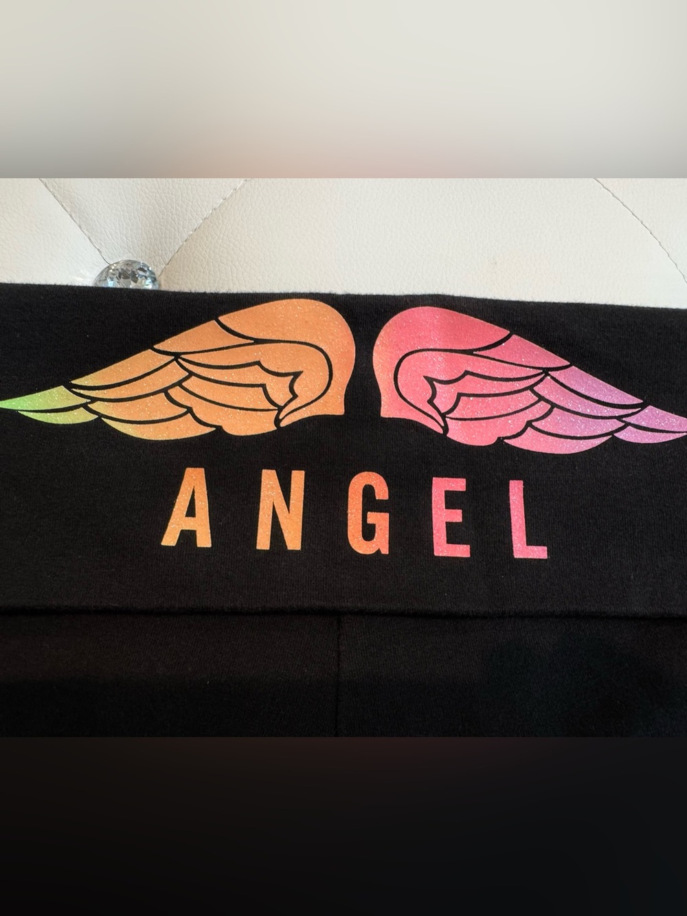 NWOT Victoria’s Secret Yoga Capri Pants with Sparkle Wings - Small